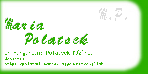 maria polatsek business card